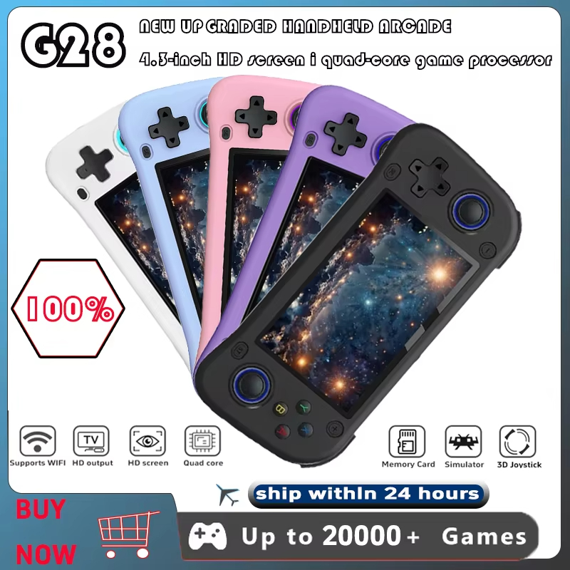 Gaming Console Android - เครื่องเล่นเกมพกพา G28 Retro ระบบ Linux หน้าจอ