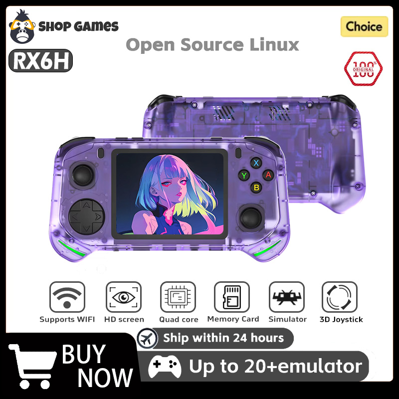 Gaming Console Youtube - เครื่องเล่นเกมพกพา RX6H ระบบ Linux หน้าจอ IPS