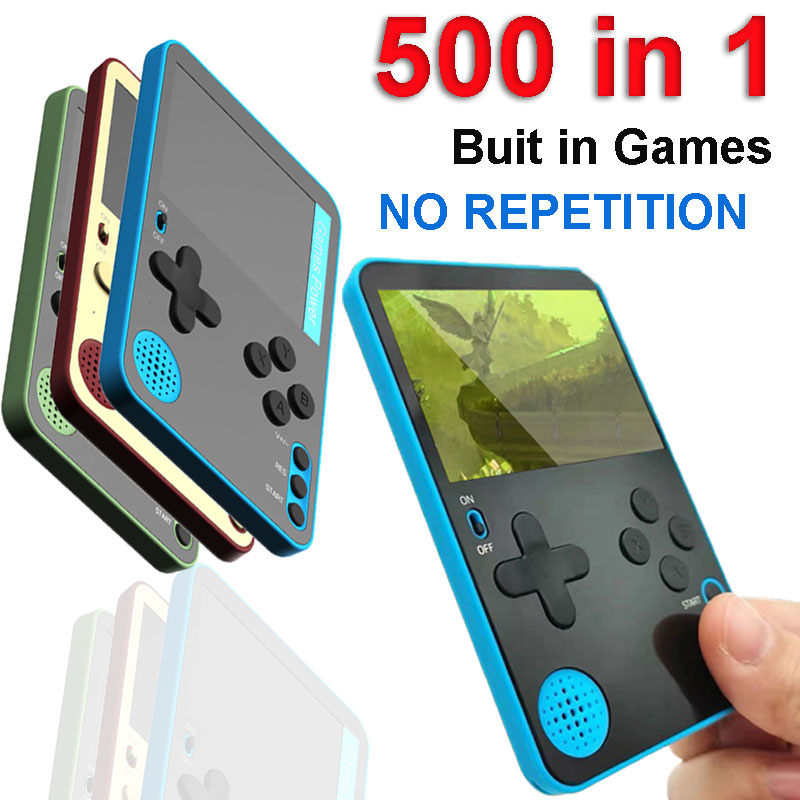 Gaming Console Youtube - คอนโซลเกมมือถือ 500 เกมคลาสสิก LCD แบบพกพาวิดีโอ Retro