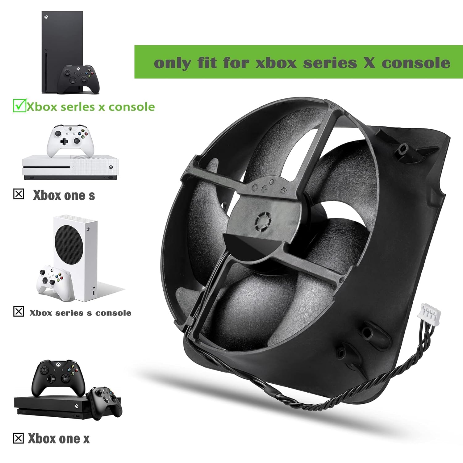 Console Cooling Fan - เปลี่ยนพัดลมระบายความร้อนภายในสำหรับคอนโซล Xbox One S, พัดลมระบายความร้อนสำหรับคอนโซล XBOX