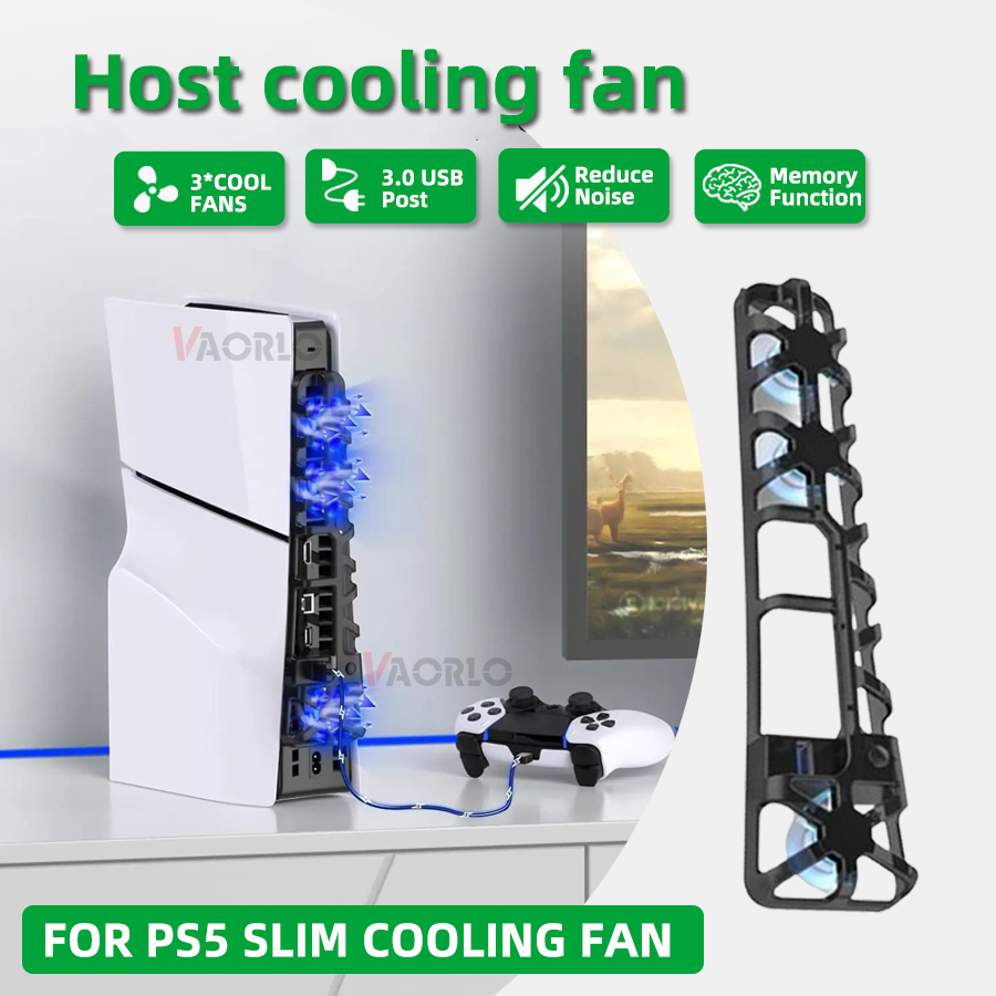 Console Cooling Fan - พัดลมระบายความร้อน 3 ระดับความเร็ว สำหรับเครื่องเล่นเกม PS5 Slim