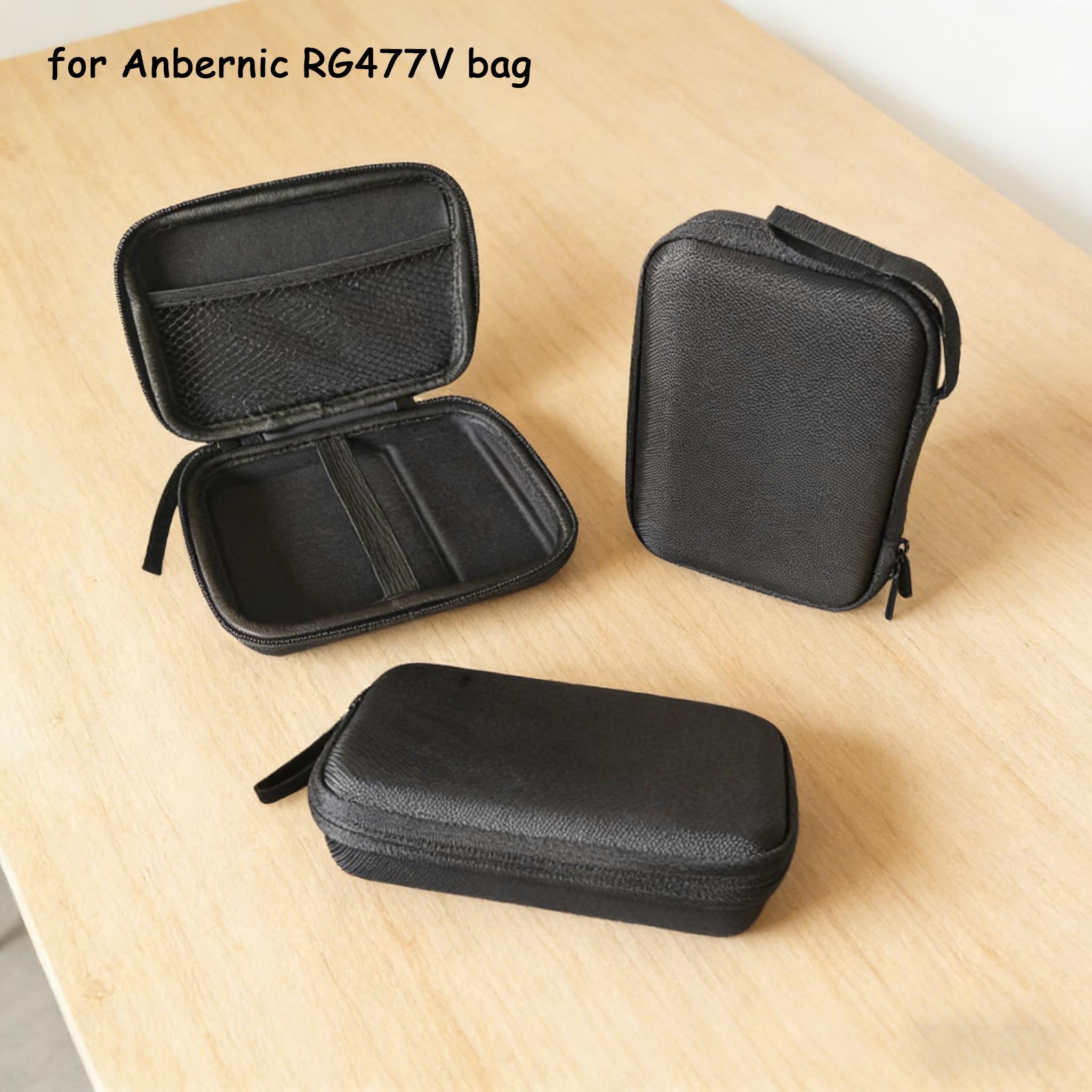 Gaming Console Organizer - กระเป๋าพกพาสำหรับแอนเบอร์นิค RG477V กระเป๋าป้องกันสีดำแบบพกพาคอนโซลเกมกระเป๋าจัดเก็บกระเป๋าออแกไนเซอร์