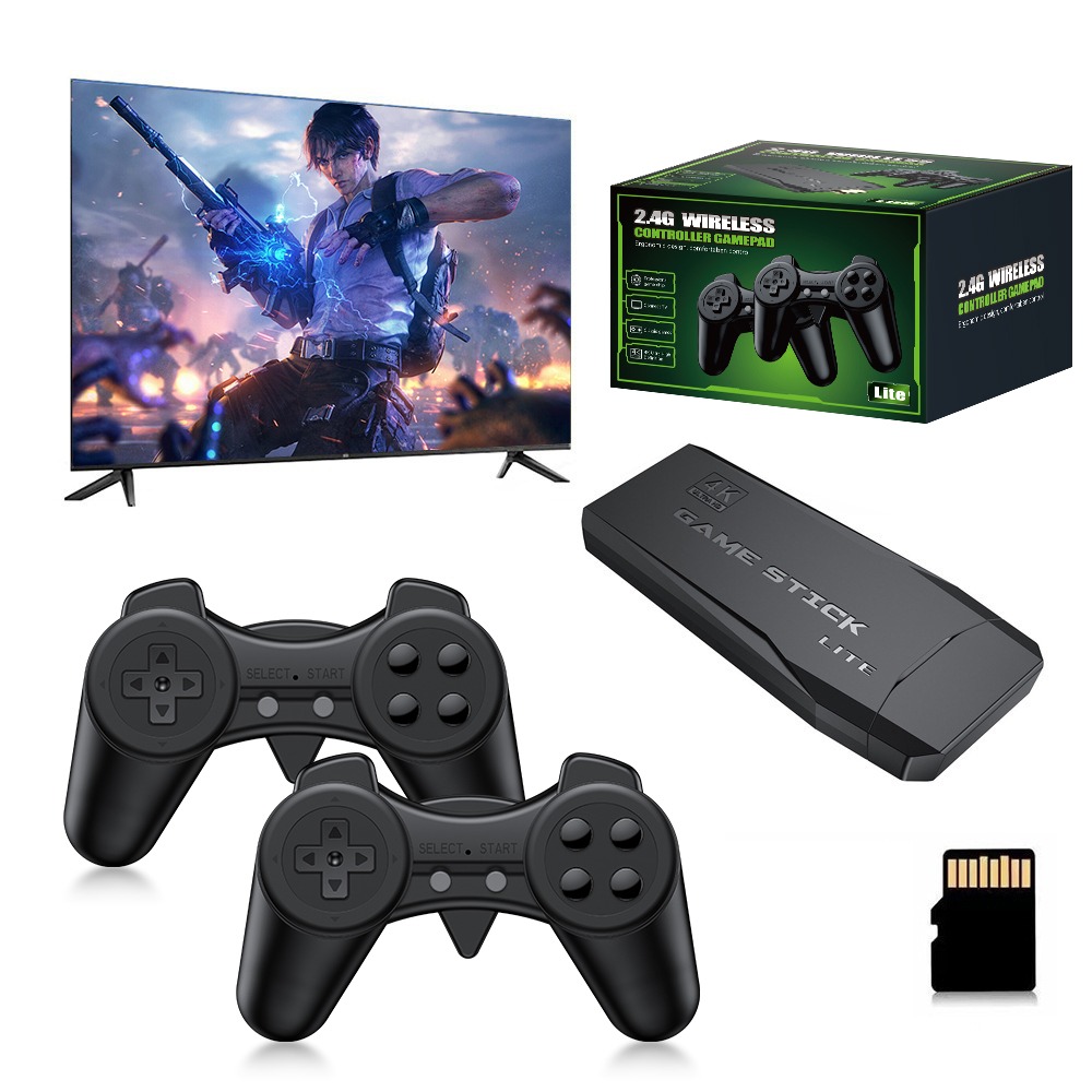 Gaming Console For Sale - เครื่องเล่นเกมพกพา 4K Retro Game Stick พร้อมคอนโทรลเลอร์ไร้สาย