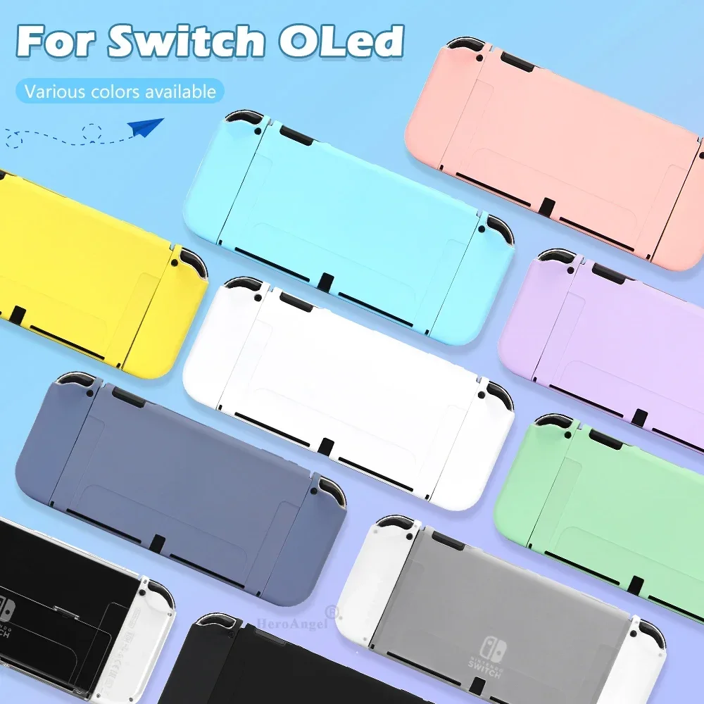 Gaming Console All - เคสป้องกันสีสันสดใสสำหรับสวิตช์ OLED วัสดุ TPU แบบครอบคลุมทุกด้าน ป้องกันอย่างนุ่มนวล