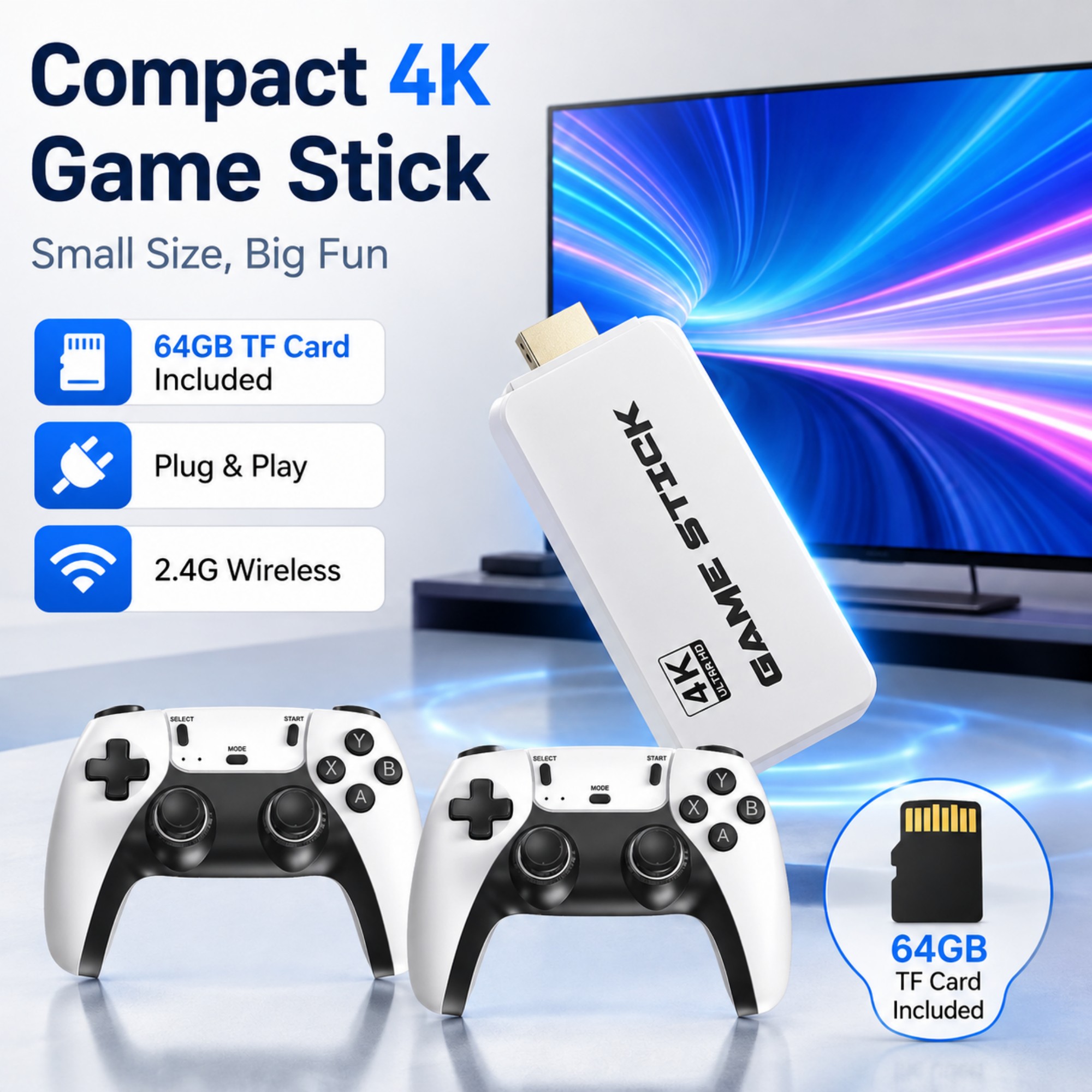 Gaming Console Chinese - เครื่องเล่นเกมย้อนยุค Game Stick M15 Ultra ความจุ