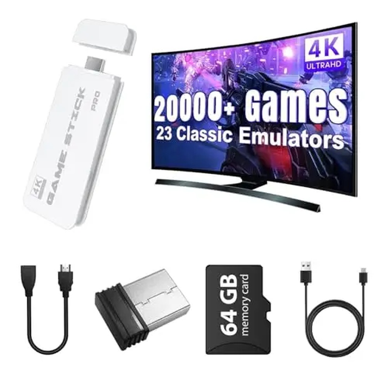 Gaming Console Chinese - M15 รีโทร วิดีโอเกมสติ๊ก 2.4G คอนโทรลเลอร์ไร้สายคู่ คอนโซลเกมทีวี