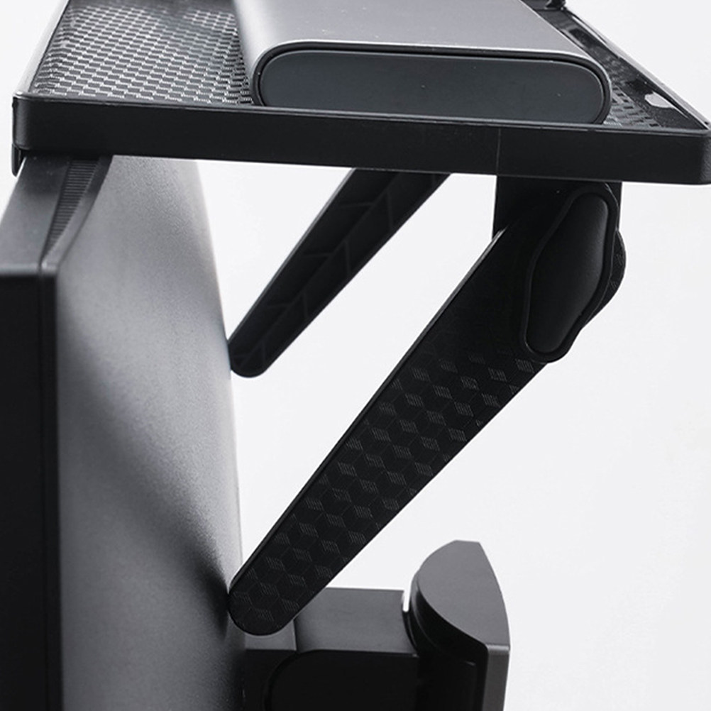 Gaming Console And - ชั้นวางจัดระเบียบสำหรับทีวีและมอนิเตอร์แบบไม่ต้องเจาะผนัง วัสดุ ABS สำหรับจัดเก็บเราเตอร์ เครื่องเล่นเกม กล่องรับสัญญาณ