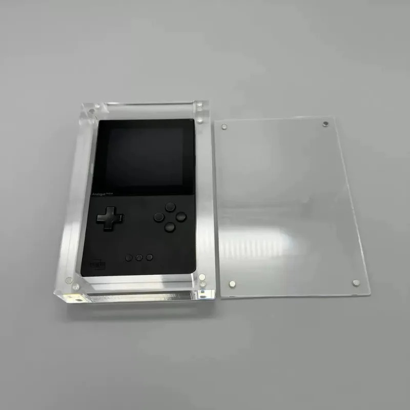 Gaming Console Organizer - กล่องเก็บคอนโซลอะคริลิกแม่เหล็กใส - กล่องจัดระเบียบกันฝุ่นสำหรับอุปกรณ์เล่นเกม AP