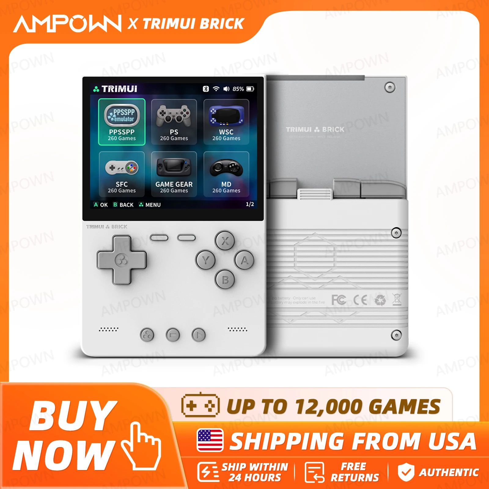 Gaming Console Chinese - TRIMUI อิฐคอนโซลเกมมือถือ 3.2 ''หน้าจอ IPS ระบบ