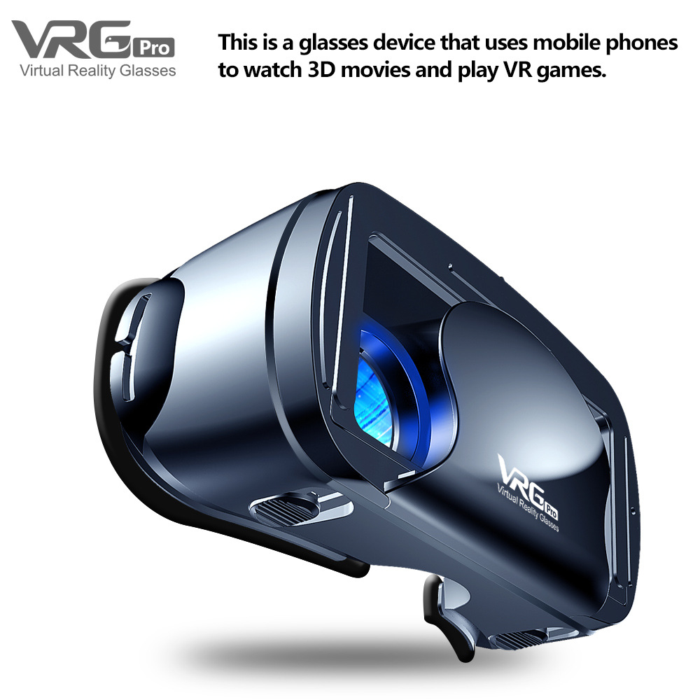 Gaming Console Vr - VRG Pro ชุดหูฟังเสมือนจริงแว่นตาอัจฉริยะหมวกกันน็อคสมาร์ทโฟนโทรศัพท์มือถือกล้องส่องทางไกลเลนส์ขนาด 7 นิ้วพร้อมตัวควบคุม