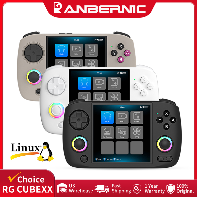 Gaming Console Android - เครื่องเล่นเกมพกพา ANBERNIC RG CubeXX หน้าจอ IPS