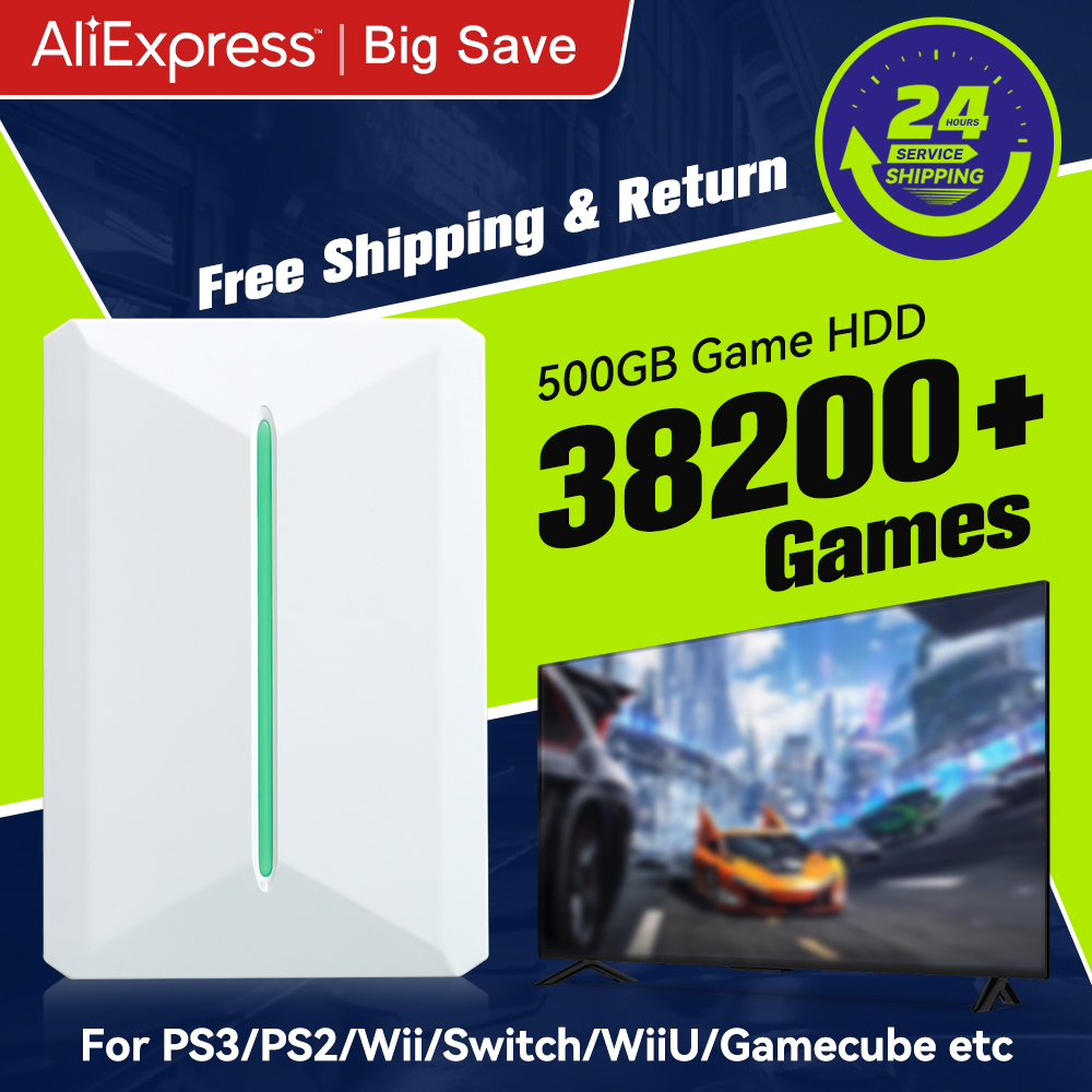 Gaming Console Chinese - Retrobat & playnite คอนโซลเกมย้อนยุค500GB สำหรับ PS3/PS2/SWITCH/wi/wi/laptop