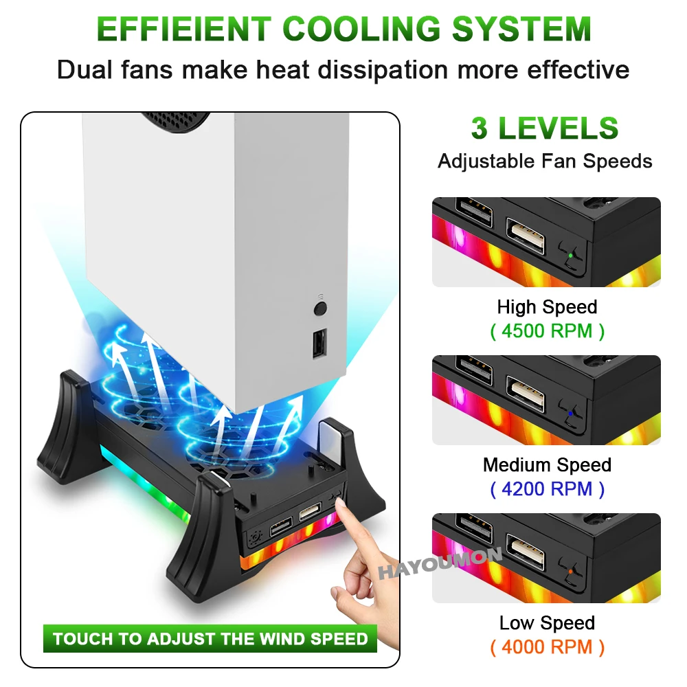 ที่วางคอนโซลเกมสีขาว พร้อมพัดล - Console Cooling Fan บทวิจารณ์และราคา