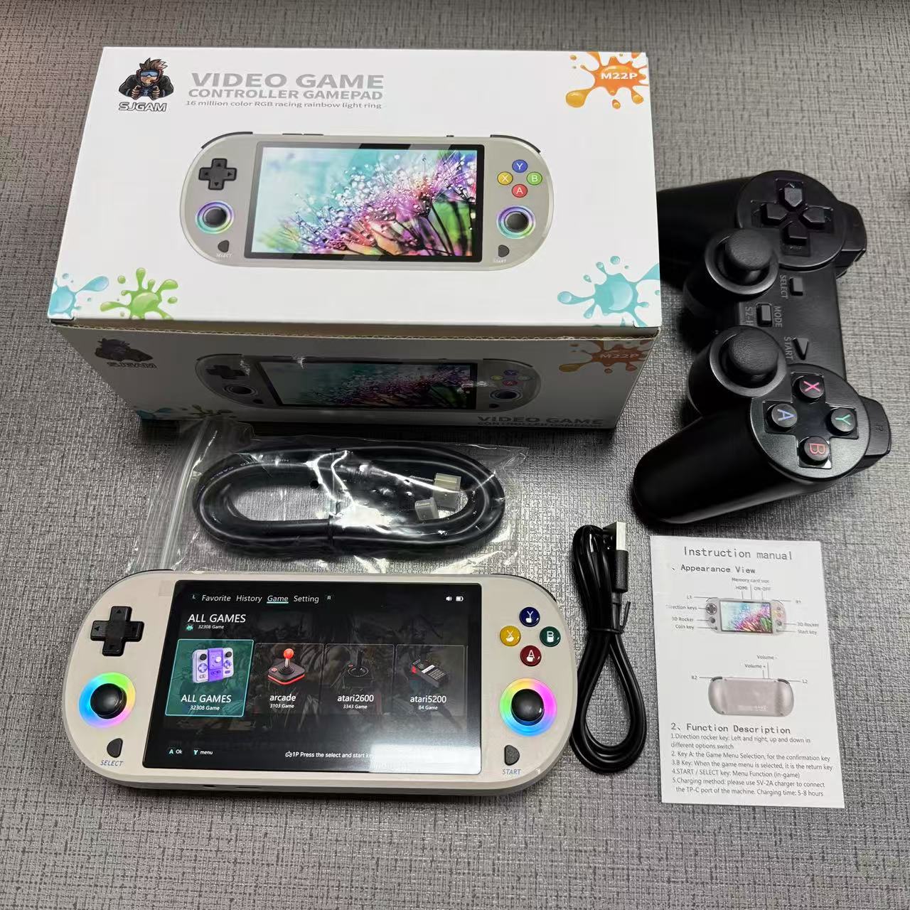เครื่องเล่นเกมพกพา New 128GB M - Gaming Console Youtube บทวิจารณ์และราคา