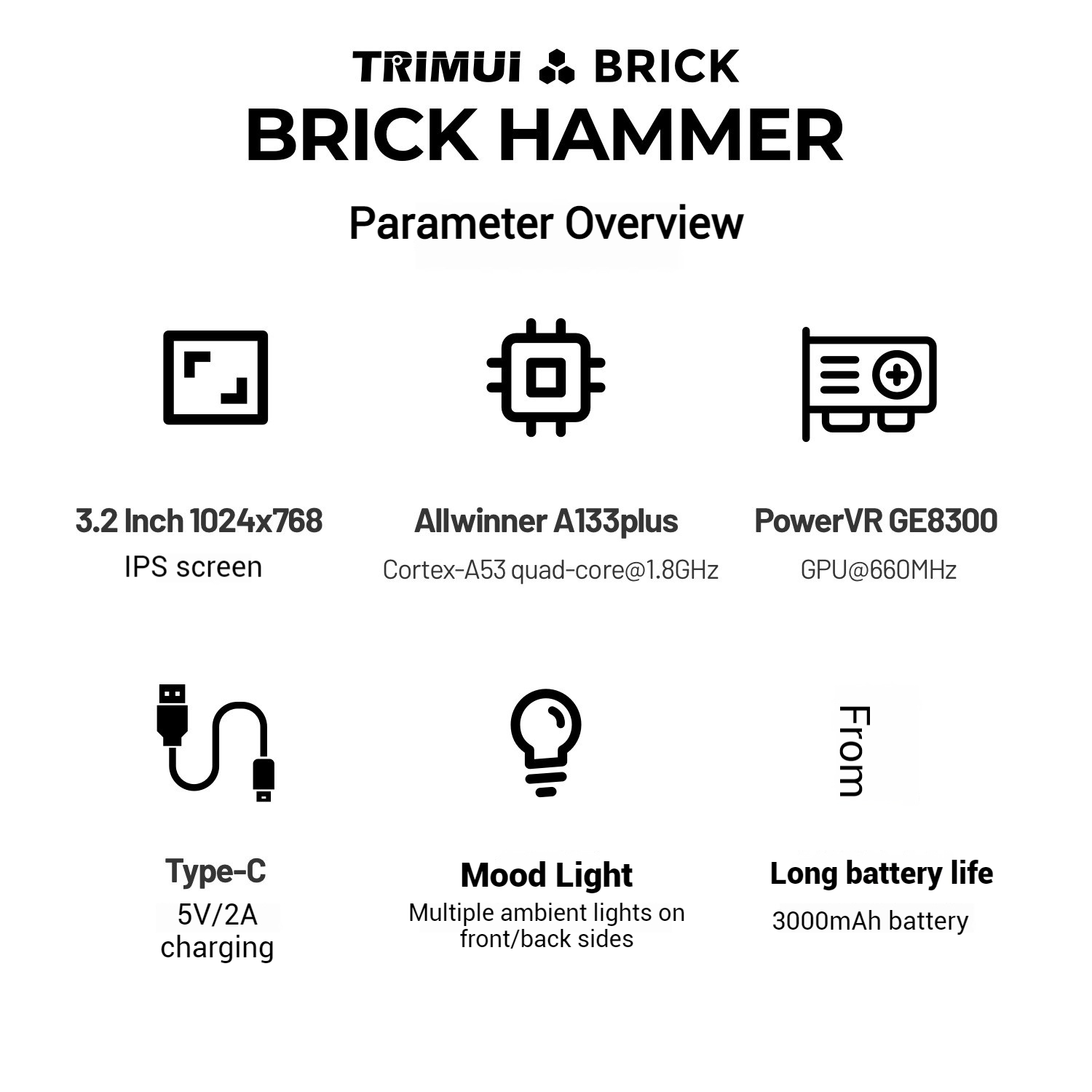 เครื่องเล่นเกมพกพา TRIMUI Bric - Gaming Console All บทวิจารณ์และราคา