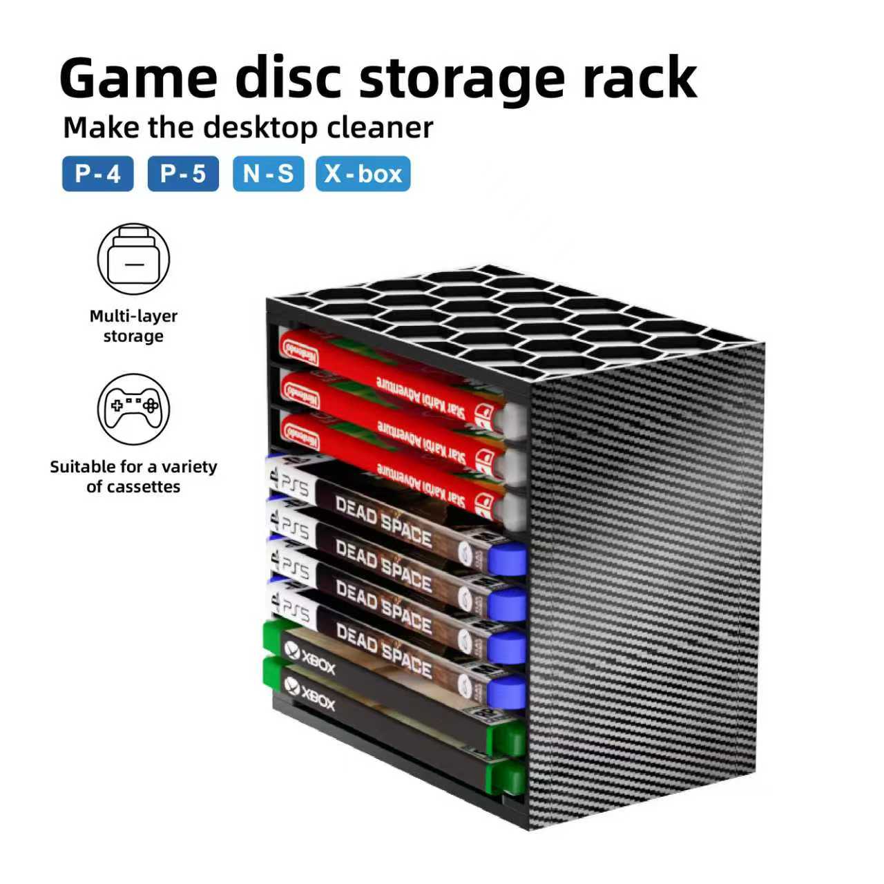 ชั้นวางเก็บตลับเกมหลายชั้น, ที - Gaming Console Organizer บทวิจารณ์และราคา
