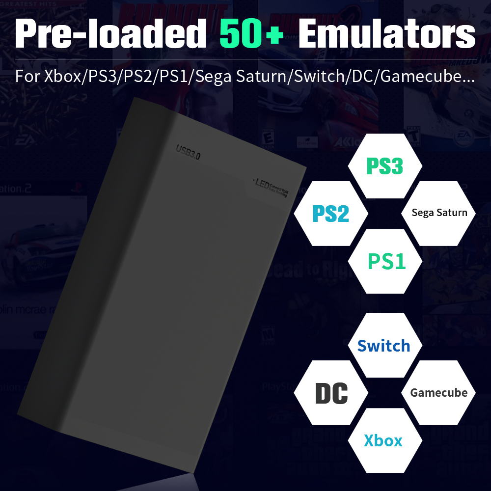 ฮาร์ดไดรฟ์เกม 500G พร้อมเกม 38 - Gaming Console Chinese บทวิจารณ์และราคา