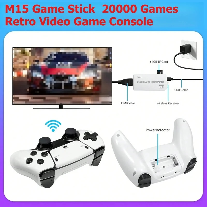 M15 รีโทร วิดีโอเกมสติ๊ก 2.4G  - Gaming Console Chinese บทวิจารณ์และราคา