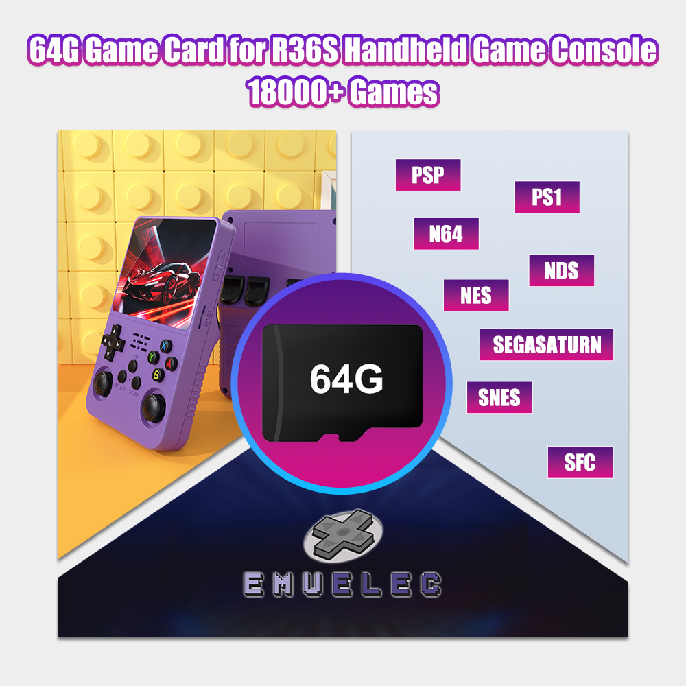 64G เกม TF Card สําหรับ R36S ว - Gaming Console Psp บทวิจารณ์และราคา