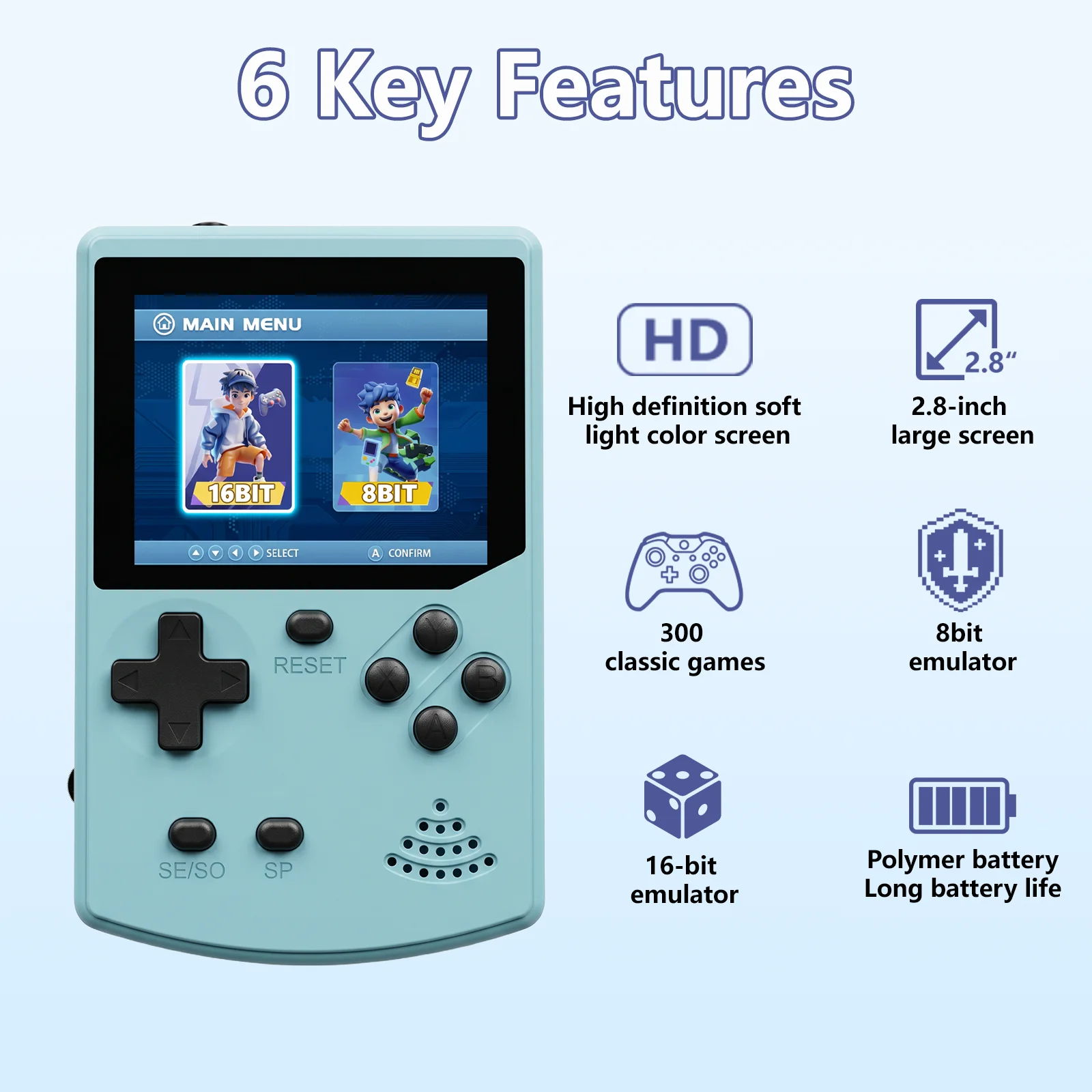 GAMINJA คอนโซลเกมพกพา 300 คลาส - Gaming Console Youtube บทวิจารณ์และราคา
