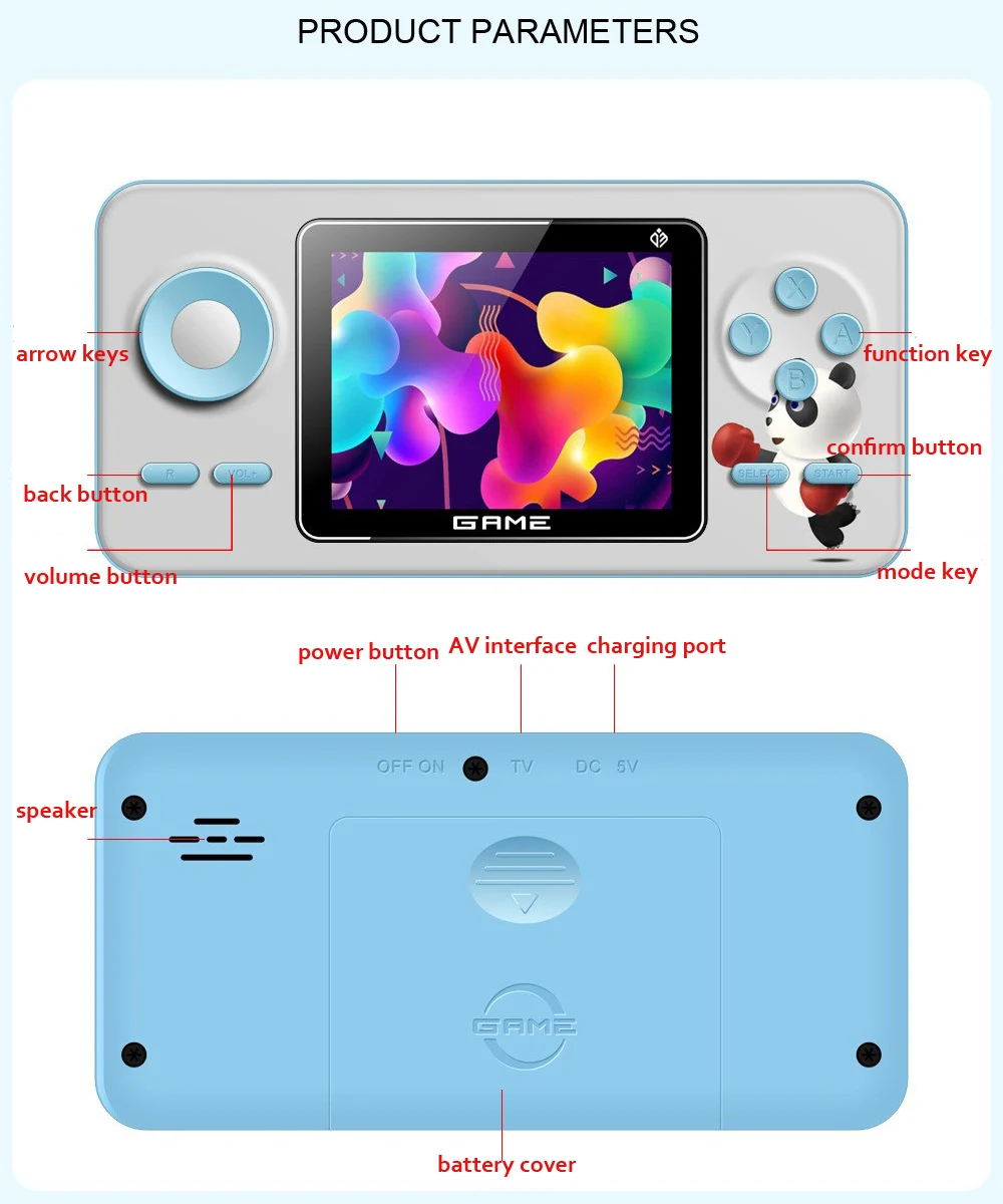 เครื่องเล่นเกมพกพา New S5 Mini - Gaming Console Youtube บทวิจารณ์และราคา