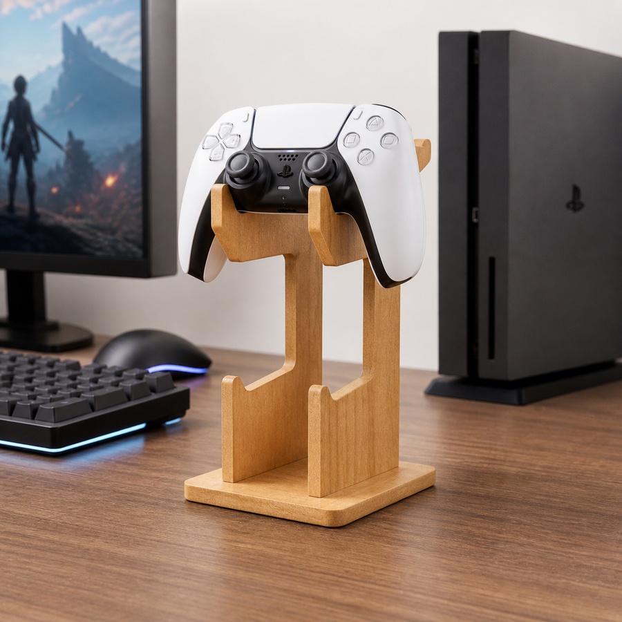 ชั้นวางโชว์จอยเกมไม้แบบคู่สำหร - Gaming Console Organizer บทวิจารณ์และราคา