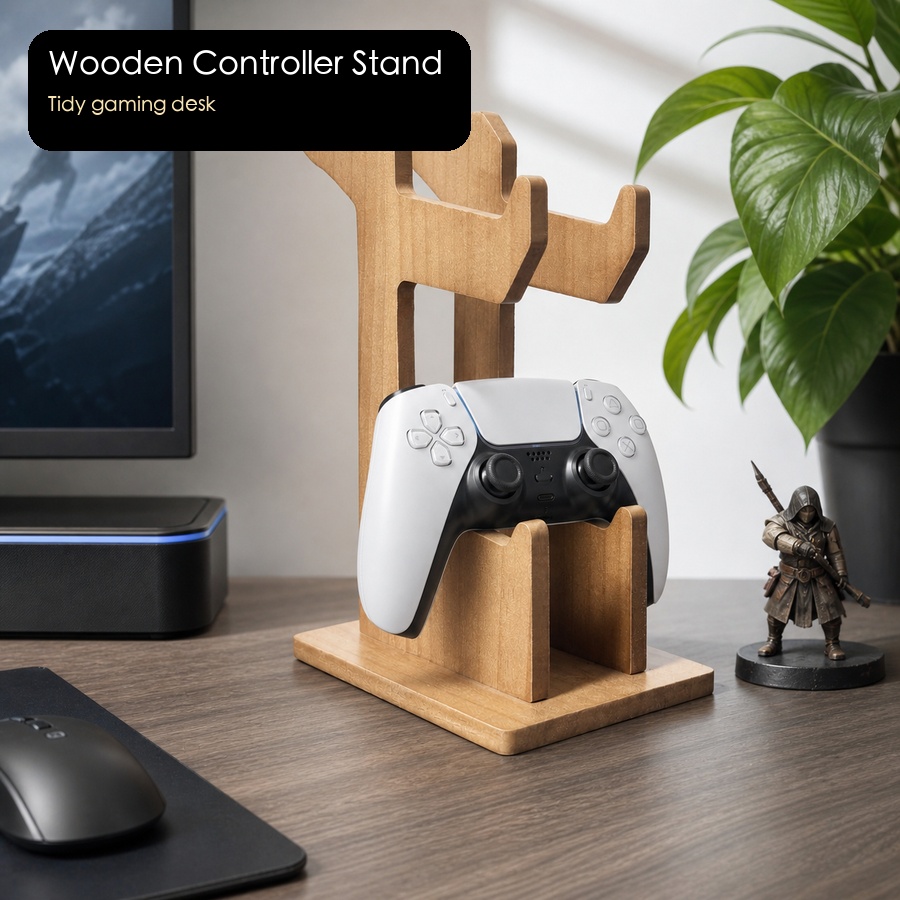 ชั้นวางโชว์จอยเกมไม้แบบคู่สำหร - Gaming Console Organizer บทวิจารณ์และราคา